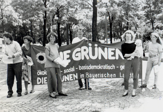 Kundgebung der Grünen in den 80ern